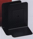 LEBEZ  Coppia di reggilibri in metallo 13,5x17,5 cm nero (2 pezzi)
